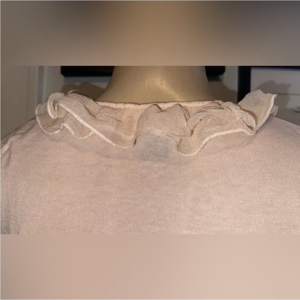 August Silk Cream Ruffled Top - Picture 6 of 11